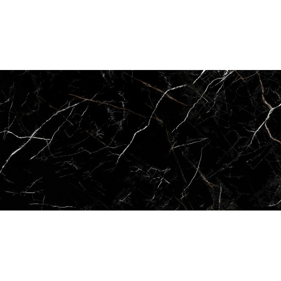 Керамогранит 17442 Керамогранит Nero полированный HG черный ректификат 60x120
