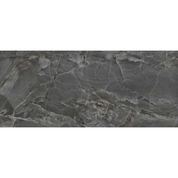 Керамогранит 18570290 Керамогранит Alabastri Black Lucido 6mm 120x278