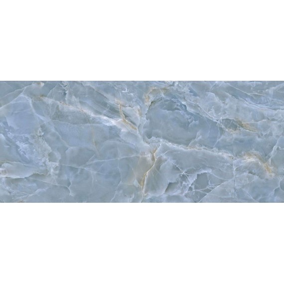 Керамогранит 18570291 Керамогранит Alabastri Blue Lucido 6mm 120x278