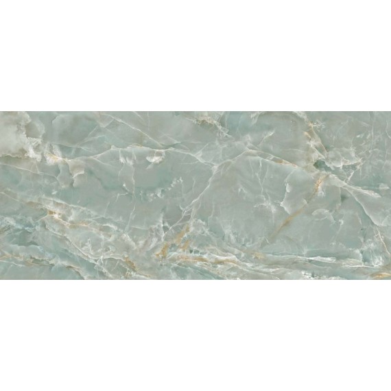 Керамогранит 18570294 Керамогранит Alabastri Green Lucido 6mm 120x278