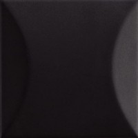 192042 Плитка Up Cuscino Black Matte 10x10