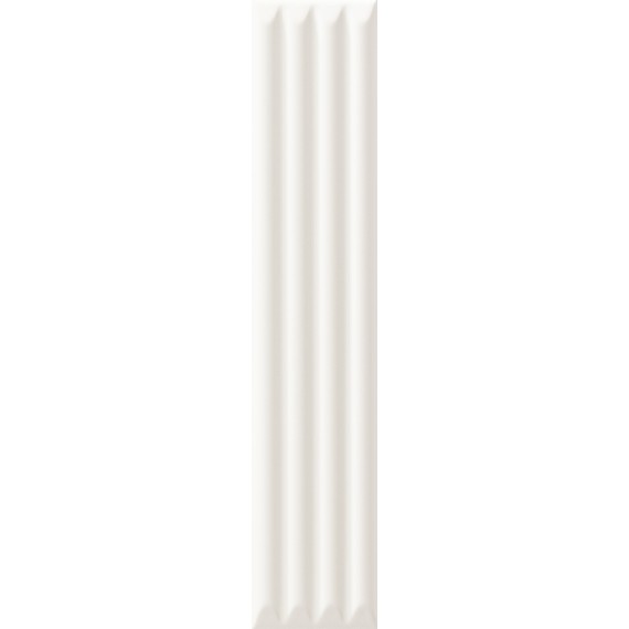 Керамическая плитка 192121 Плитка Up Cannettato White Matte 25x5