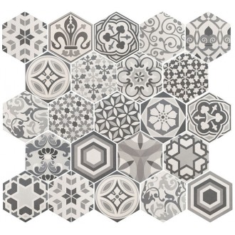 21357 Hexatile Harmony B&W 17,5x20