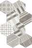 22101 Керамогранит Hexatile Cement Geo Grey 17,5x20