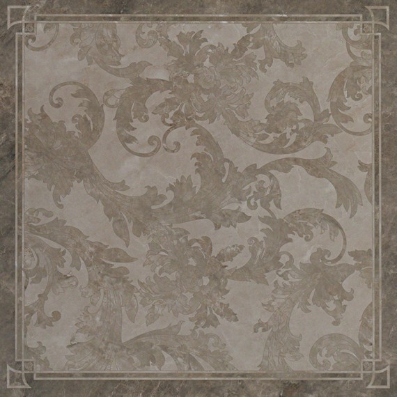 Керамогранит 240076 MARBLE DEC CASSETTONE FOGLIA GRIGIO ONICE 58,5x58,5