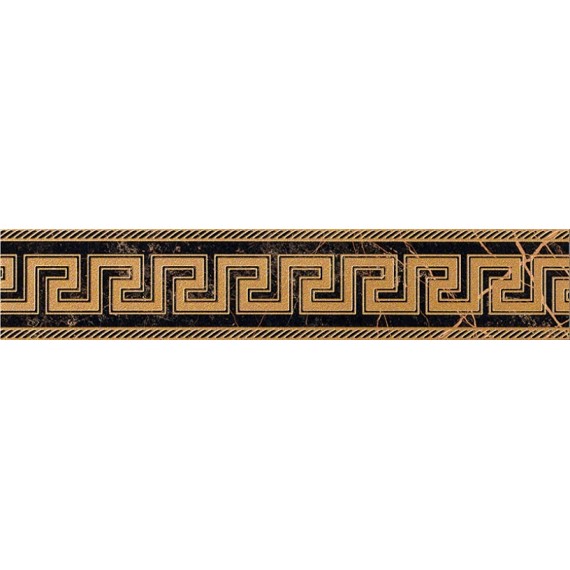 Керамогранит 240203 MARBLE FASCIA GRECA LAPPATA NERO 11,5x58,5