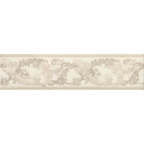 Керамогранит 240231 MARBLE FASCIA BAROCCA BIANCO LEV 14,4x58,5