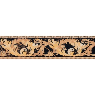 240233 MARBLE FASCIA BAROCCA NERO LEV 14,4x58,5