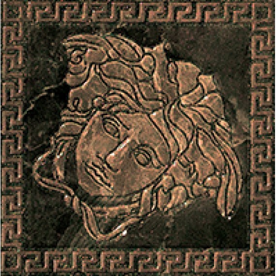 Керамогранит 240383 MARBLE TOZZETTO MEDUSA NERO LEV 14,4x14,4