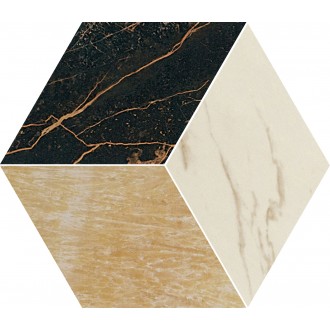 240460 MARBLE MOSAICS T3 NERO/ORO/BIANCO 39x45