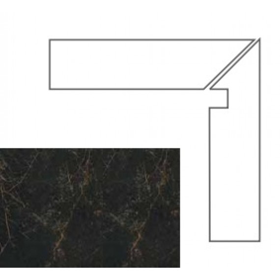Керамогранит 240623 MARBLE BATTISCALA NERO SX LAP 8x117,2