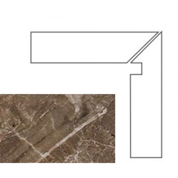 Керамогранит 240637 MARBLE BATTISCALA MARRONE DX LAP 8x117.2