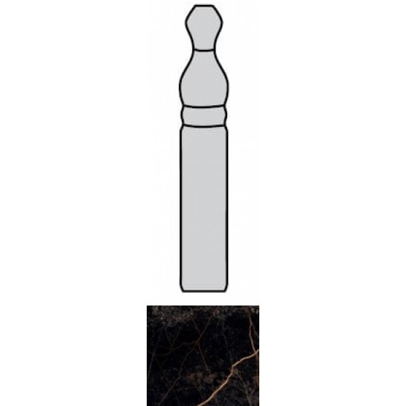 Керамогранит 240803 RACCORDO BATTISCOPA NERO 15x2