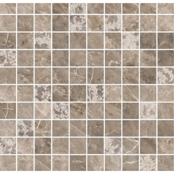Керамогранит 240826 MOSAICS T100 DECORATO GRIGIO 29,1x29,1