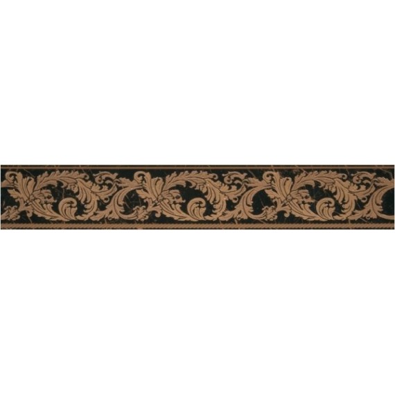 Керамогранит 240883 Marble FASCIA 10 BAROCCHINA NERO 9,6x58,5