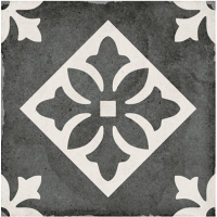 24416 ART NOUVEAU PADUA BLACK 20*20