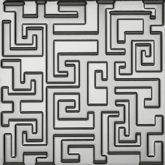 Керамическая плитка 261292 GREEK 3D PVD PLATINO 40х40