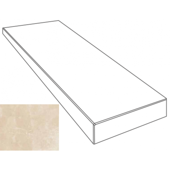 Ступени 262651 GRADONE ANGOLARE DX CREMA MARFIL 4x32x78
