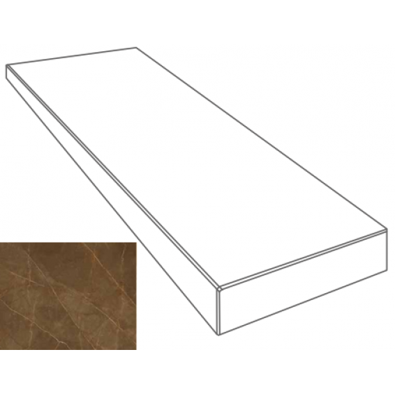 Ступени 262653 GRADONE ANGOLARE DX PULPIS MARRONE 4x32x78