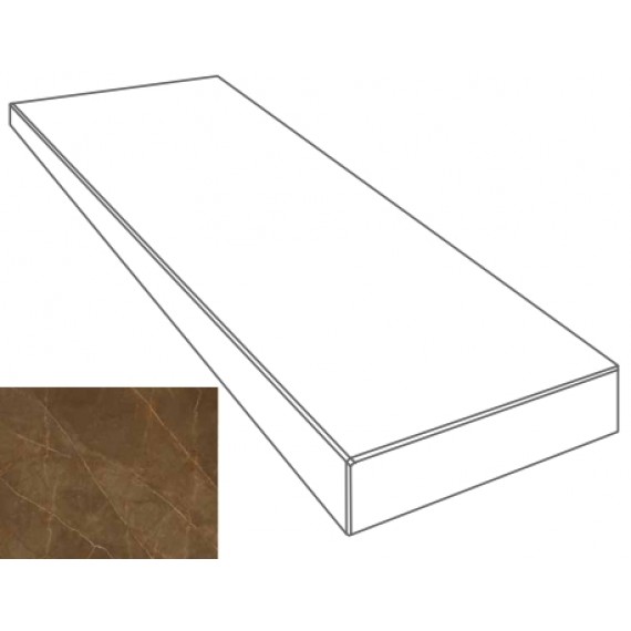 Ступени 262663 GRADONE ANGOLARE SX PULPIS MARRONE 4x32x78