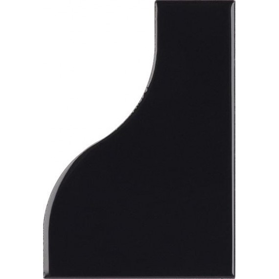 Керамическая плитка 28849 Curve Black Gloss 8,3x12