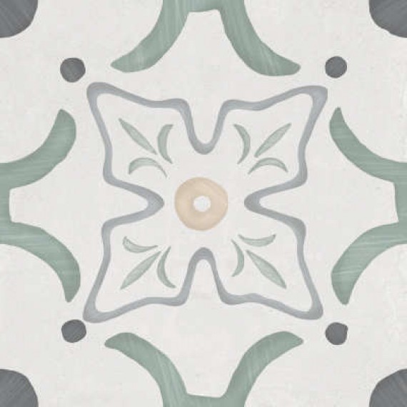 Керамогранит 3386036155 Керамогранит Sirocco Green Flower 9mm R10 22.3x22.3