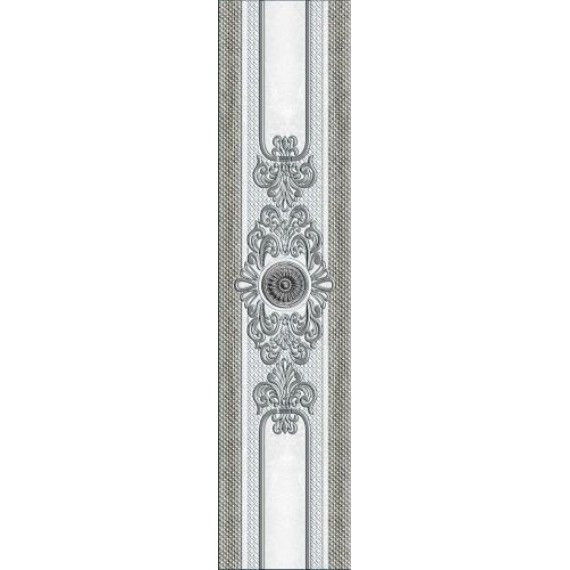 Керамическая плитка 351 Плитка Бордюр Eclipse Grey Центр 7x30