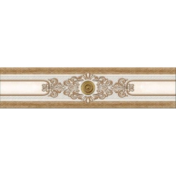 Керамическая плитка 356 Плитка Бордюр Eclipse Beige Центр 7x30