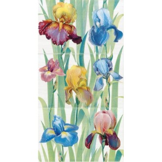 377017 Панно Ирисы 40х75
