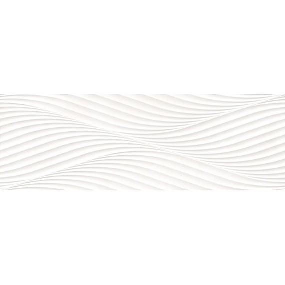 Керамическая плитка 40332 Salines Waves White/33,3X100X0,98/R 33.3x100