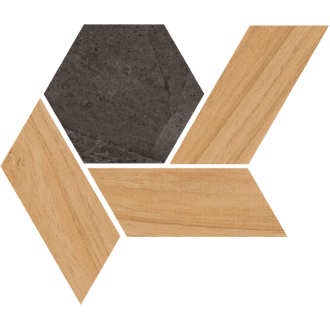 405F Mosaico Lesnaya Grafito 20x17.5