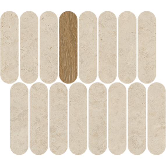 Керамическая плитка 40QU Мозаика Mosaico Barbican Natural 27x31