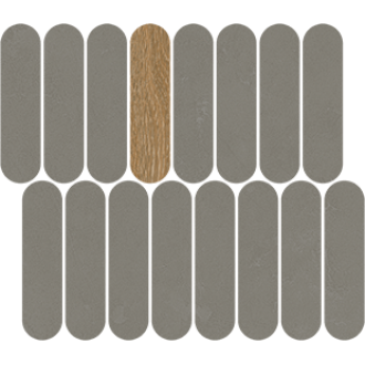40QY Мозаика Mosaico Rockaway Grafito 27x31