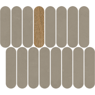 40QZ Мозаика Mosaico Rockaway Gris 27x31