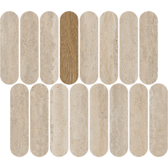 Керамическая плитка 40WZ Мозаика Mosaico Passy Natural R10 27x31