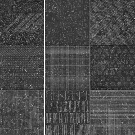 Керамогранит 4100393 Outline Mix Black 20x20