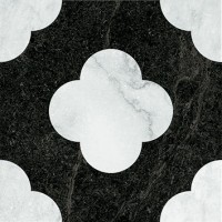 4101200 Керамогранит Dandy Pin Black White 18,6x18,6