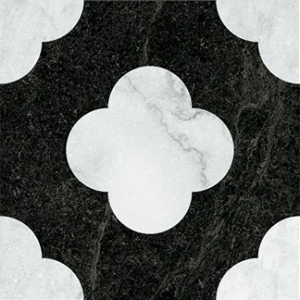 4101200 Керамогранит Dandy Pin Black White 18,6x18,6