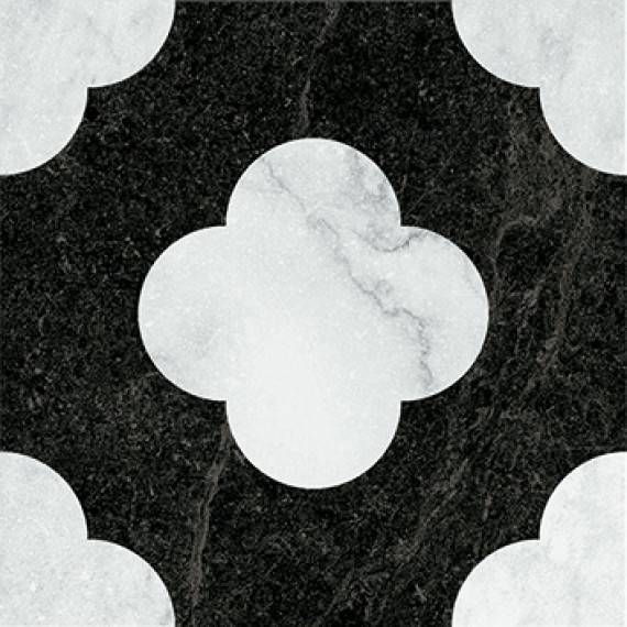 Керамогранит 4101200 Керамогранит Dandy Pin Black White 18,6x18,6