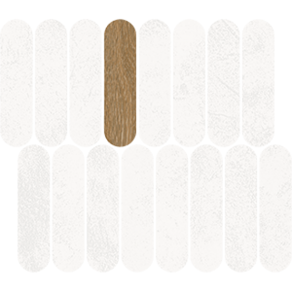 Керамическая плитка 41QL Мозаика Mosaico Rockaway Blanco R10 27x31