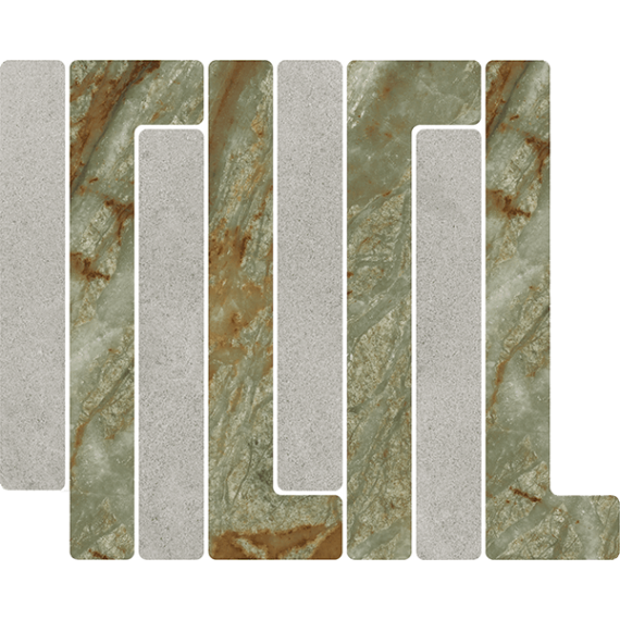 Керамическая плитка 41W3 Мозаика Mosaico Trellick Faroe Ceniza 30x24,2