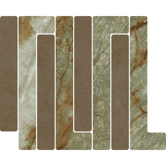 Керамическая плитка 41W4 Мозаика Mosaico Trellick Faroe Mokka 30x24,2