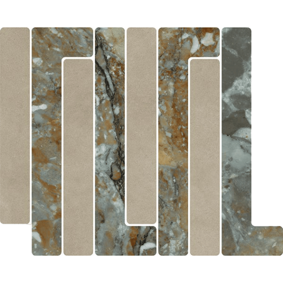 Керамическая плитка 41W6 Мозаика Mosaico Trellick Tassili Beige 30x24,2