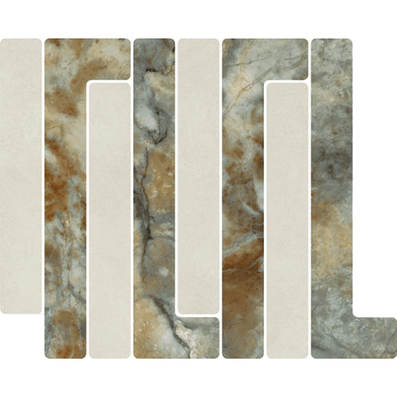 Керамическая плитка 41W7 Мозаика Mosaico Trellick Tassili Blanco 30x24,2