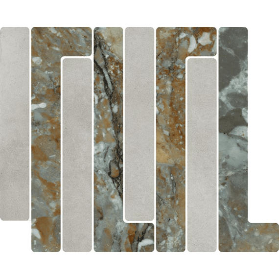 Керамическая плитка 41W8 Мозаика Mosaico Trellick Tassili Ceniza 30x24,2