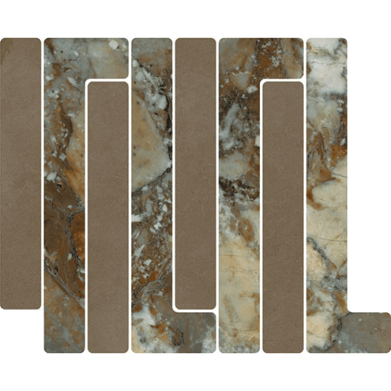 Керамическая плитка 41W9 Мозаика Mosaico Trellick Tassili Mokka 30x24,2