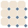 4416 OCT11-1Ch White OCTAGON 16/Blue Cobait Dots 11 (лист 30х30 9 штук+вставки)