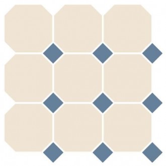 4416 OCT11-1Ch White OCTAGON 16/Blue Cobait Dots 11 (лист 30х30 9 штук+вставки)