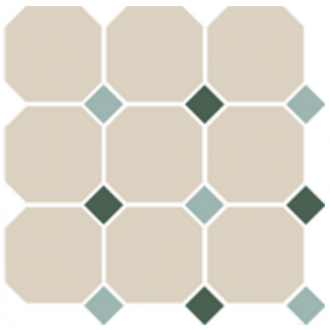 4416 OCT13+18-A White OCTAGON 16/Turquoise 13 + Green 18 Dots (лист 30х30 9 штук+вставки)
