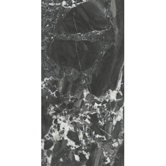 48007R Плитка Риальто чёрный глянцевый обрезной 40x80x1